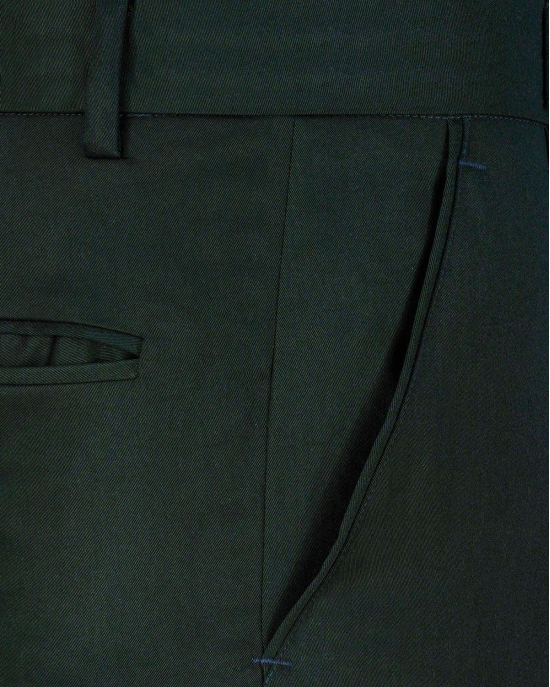 Hunter Green Normal Fit Trousers-40