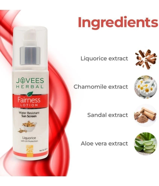 Jovees Herbal Sunscreen Fairness SPF 25 Lotion For Oily & Sensitive Skin 100ml (Pack of 2)