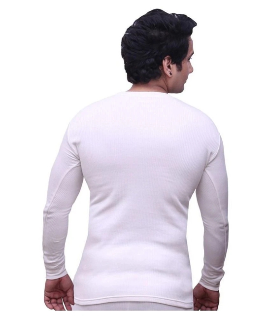 Selfcare - White Cotton Mens Thermal Tops ( Pack of 1 ) - S