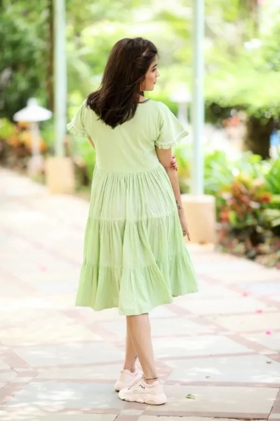 Green Tier Dress Green XXXL