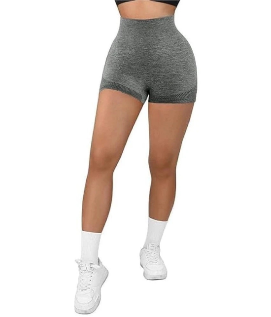 Womens Hip Lifting High Waist Scrunch Half Pent Short for Gym, Yoga & Workout Butt Lifting Tights Half Pent Shorts Sport wear for Girls, Pack of 1 - L