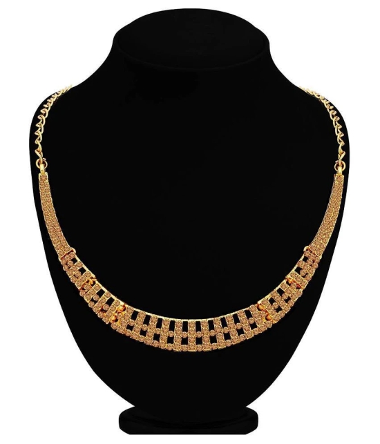 Sukkhi Alloy Golden Traditional Necklaces Set Collar - Golden