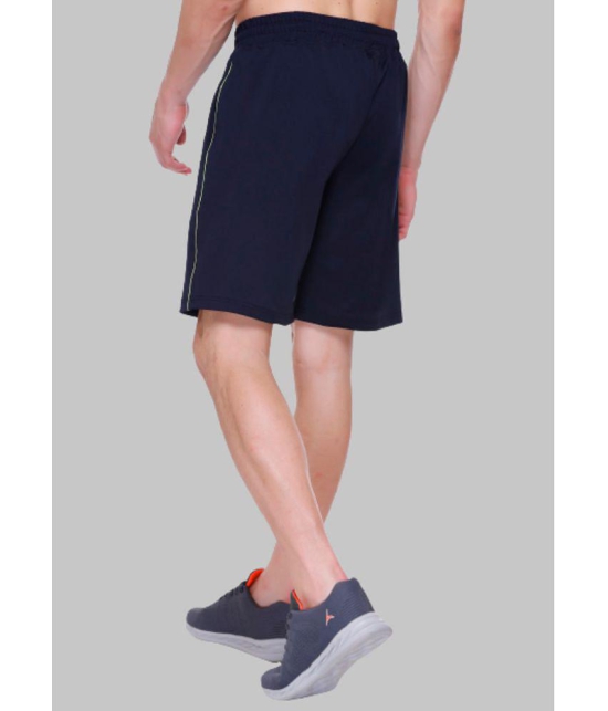 LEEBONEE - Navy Polyester Lycra Men's Running Shorts ( Pack of 1 ) - None