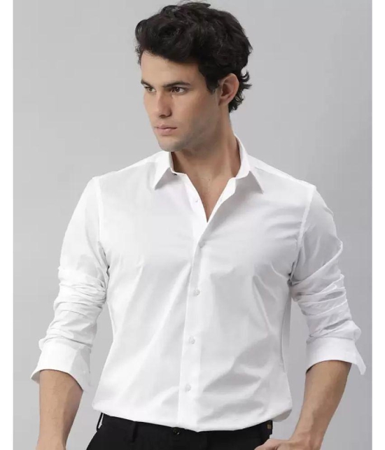 liferoads - White 100% Cotton Slim Fit Men's Casual Shirt ( Pack of 1 ) - None