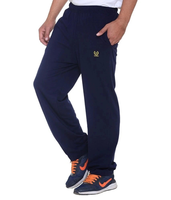 Vimal Jonney Navy Blue Cotton Blend Trackpant - M