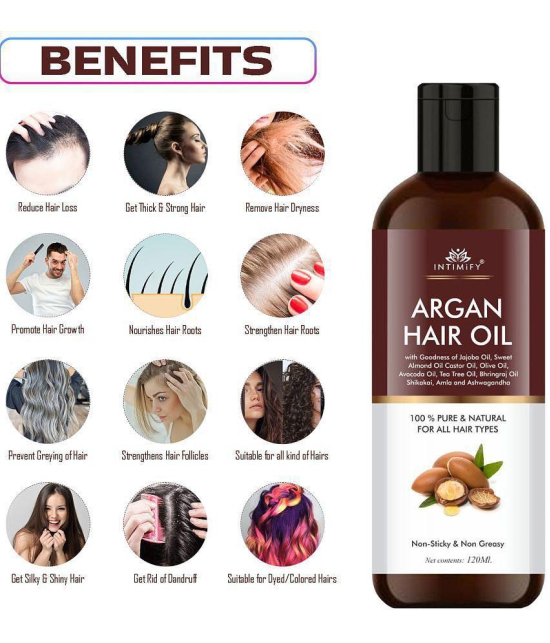 Intimify Argan Hair Oil, for hair growth, moroccan argan oil, argan oil, hair growth vitalizer, 120 ml