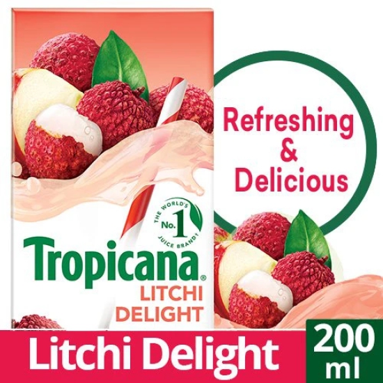 Tropicana Litchi Delight Tetra Fruit Juice, 200Ml