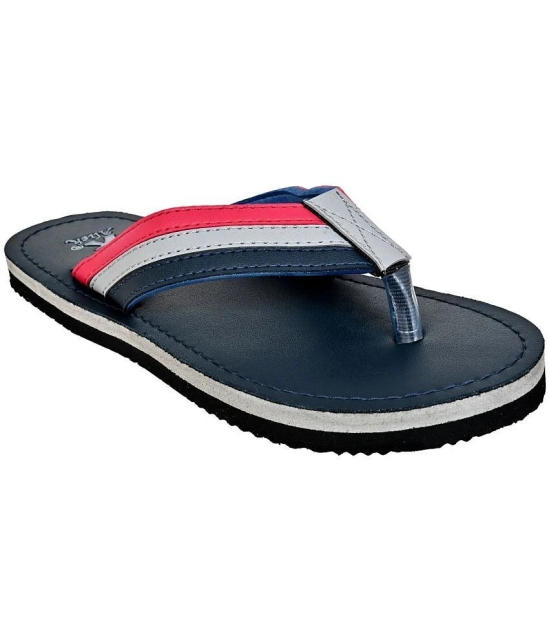 Altek - Navy Blue Mens Thong Flip Flop - None