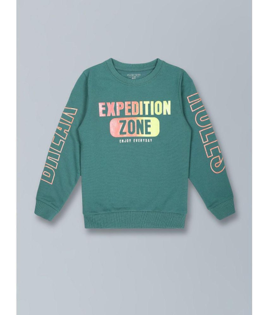 PLUM TREE - Green Cotton Blend Boys Sweatshirt ( Pack of 1 ) - None