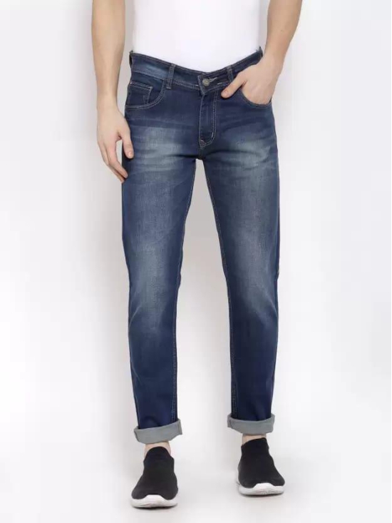 Men Skinny Mid Rise Blue Jeans