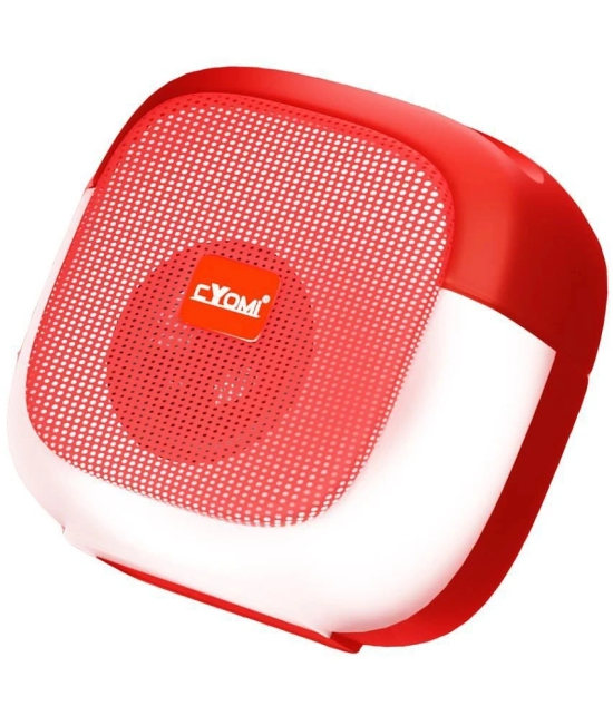 CYOMI Cy631 5 W Bluetooth Speaker Bluetooth v5.0 with SD card Slot Playback Time 4 hrs Red - Red