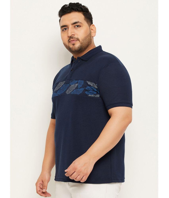 MXN - Navy Cotton Blend Regular Fit Men's Polo T Shirt ( Pack of 1 ) - None