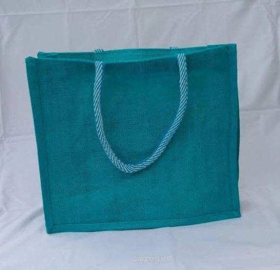 Shopping jute bag (Baby Blue Color)