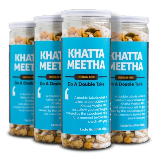 Omay Foods Khatta Meetha, 120 gm Jar (Pack of 4)