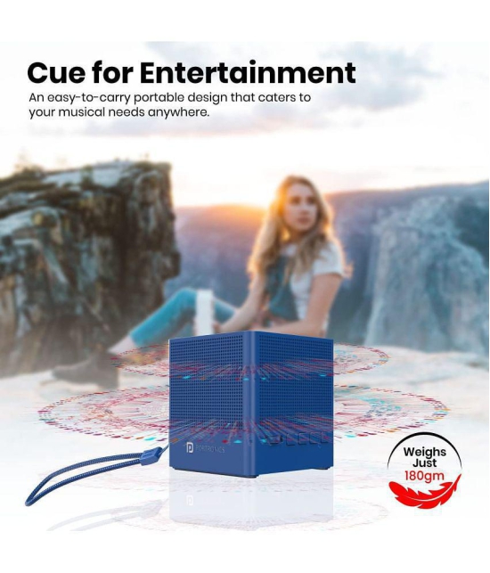 Portronics Bounce 2 5 W Bluetooth Speaker Bluetooth v5.0 with Call function Playback Time 5 hrs Blue - Blue