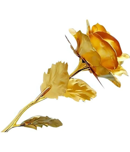 KALPVRUKSH ENTERPRISE - Gold Rose Artificial Flower ( Pack of 1 )