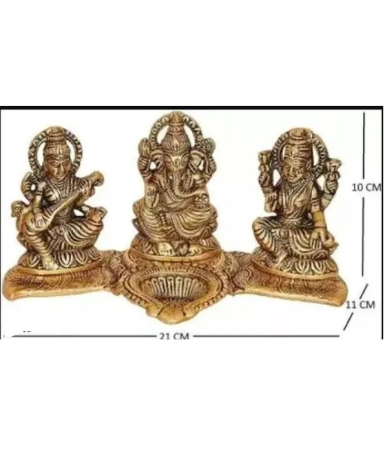 PAYSTORE Iron Lakshmi Ganesha Saraswati Idol ( 21 cm )