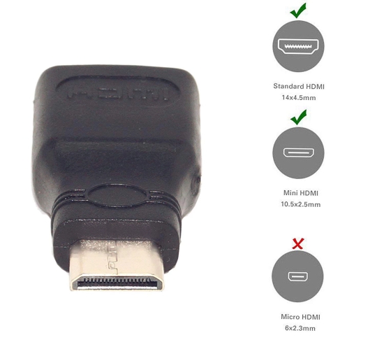 Lapster Quality Assured Mini HDMI to HDMI Adapter - 1 Piece