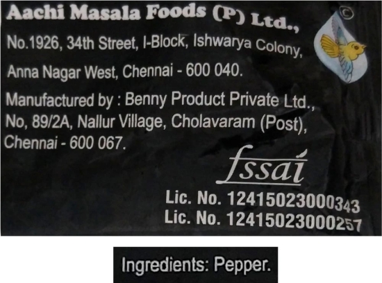 Aachi Pepper Powder, 100 Gm