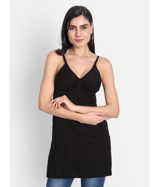 AIMLY Cotton Camisoles - Black Single - None