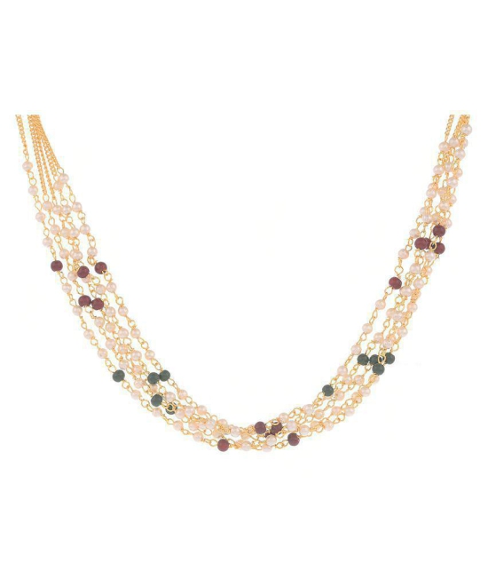 gilher Copper Multi Color Contemporary Contemporary/Fashion Gold Plated Necklaces Set - Multi Color