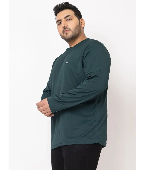 YHA Cotton Blend Regular Fit Solid Full Sleeves Mens T-Shirt - Dark Green ( Pack of 1 ) - None