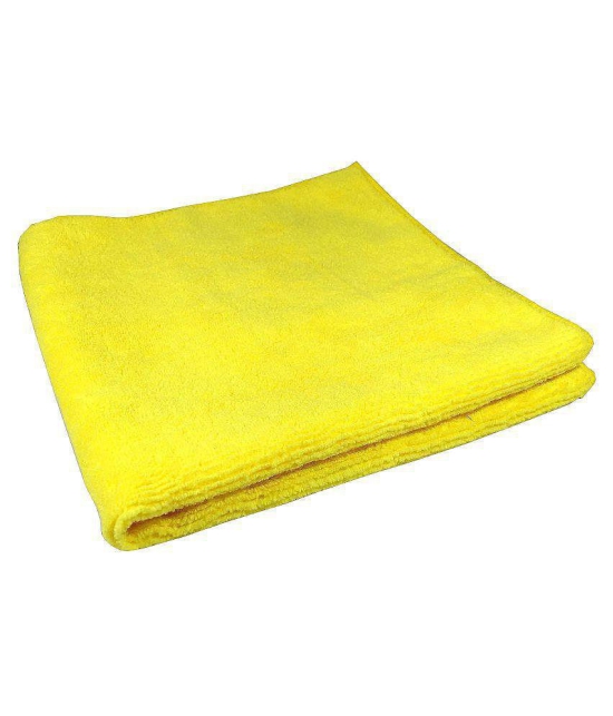 SOFTSPUN Microfiber Hair and Face Care Towel 40X40 cm 340 GSM (Set of 1, yellow)