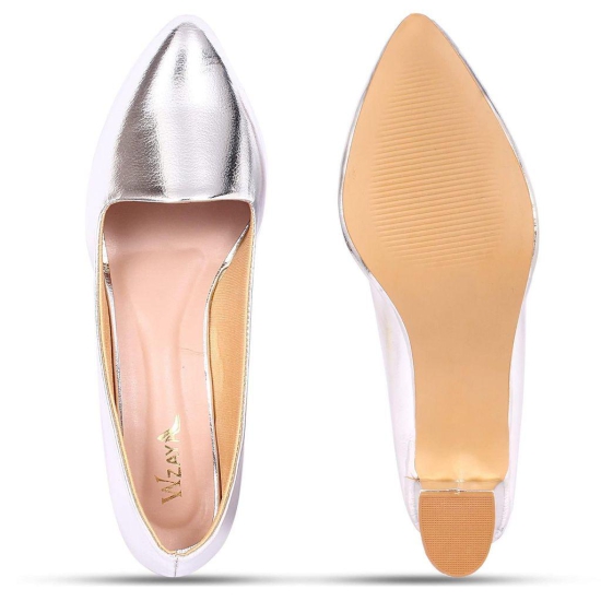 Women Heel Pump Silver