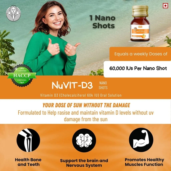 Nuvit D3 with 60k iu Vitamin d3 4 Nano shots