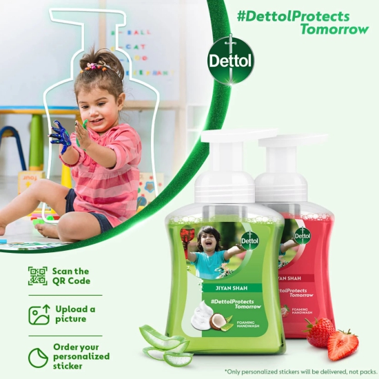 Dettol Foaming Handwash Pump - Strawberry, Rich Foam, Moisturizing Hand Wash, Soft On Hands, 250Ml