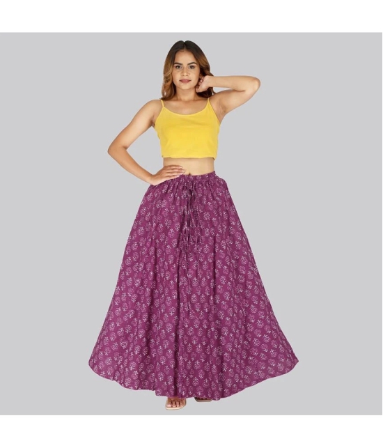 Sttoffa Purple Cotton Womens Flared Skirt ( Pack of 1 ) - None