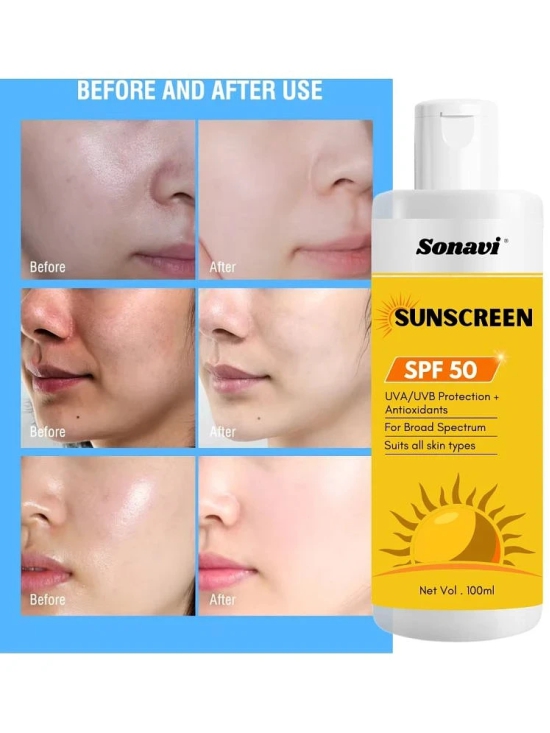 Sonavi SPF 50 Sunscreen Cream For All Skin Type ( Pack of 1 )