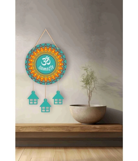 Saf Om Namaste Decorative Plate Multi - Pack of 1