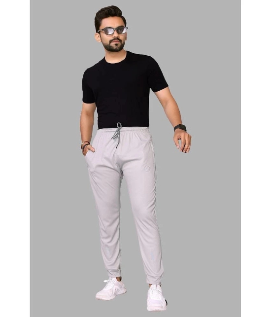 Anand Light Grey Lycra Mens Joggers ( Pack of 1 ) - None