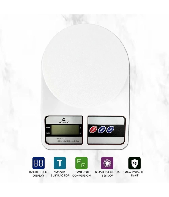 ActiveX White Plastic Digital Weighing Scale