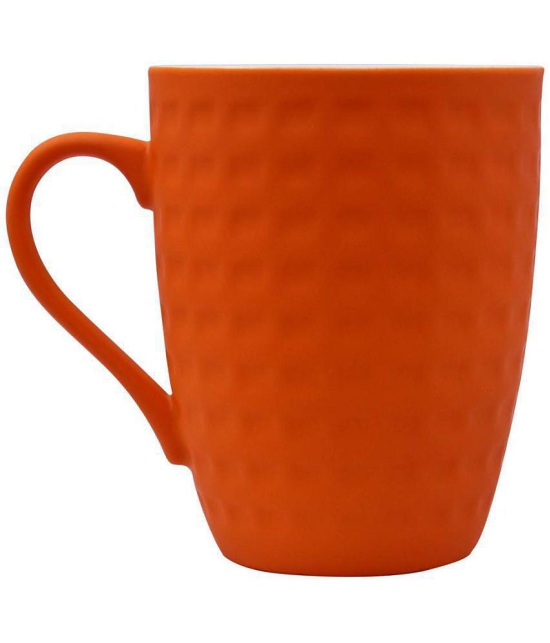 Kookee - Orange Ceramic Coffee Mug ( Pack of 1 ) - Orange