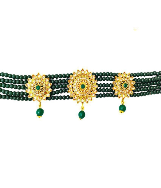 gilher - Green Alloy Necklace Set ( Pack of 1 ) - Green