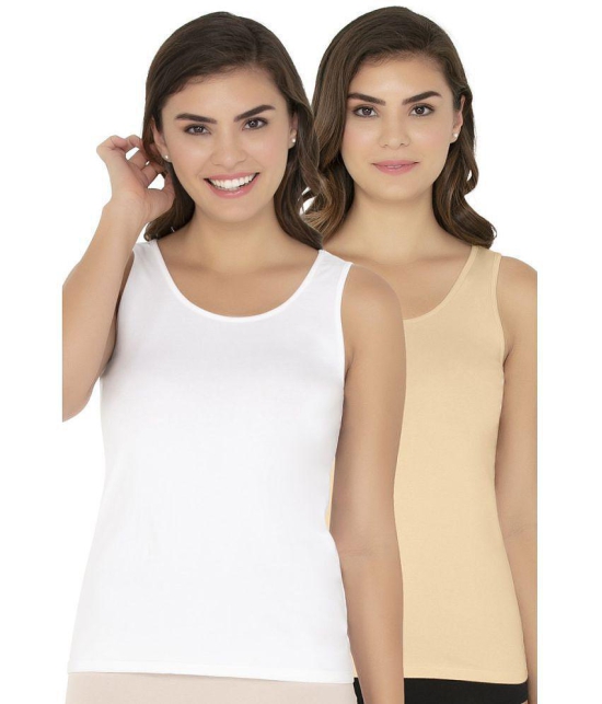 Amante Cotton Tanks - Multi Color Pack of 2 - M