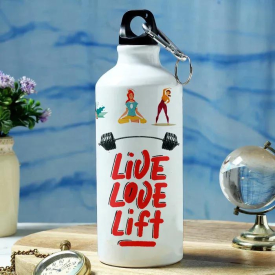 Modest City Beautiful Gym Design Sports Water Bottle 600ml Sipper (Live Love Lift)