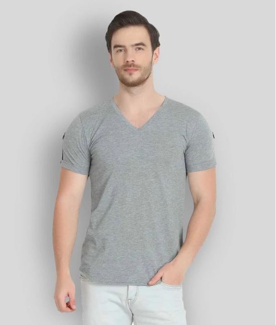 Glito - Grey Cotton Regular Fit  Mens T-Shirt ( Pack of 2 ) - None