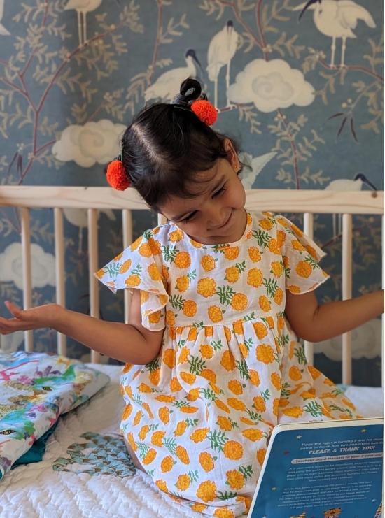 Malmal Dress | Marigold | 0-12Y-3-4Y