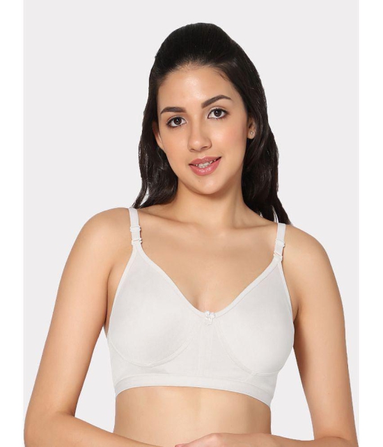 IN CARE LINGERIE - White Cotton Non Padded Women's T-Shirt Bra ( Pack of 1 ) - None