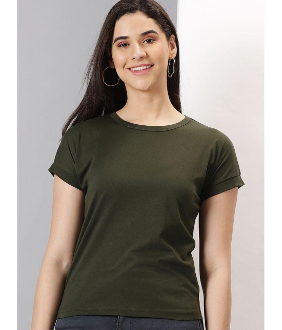 AUSK - Green Cotton Blend Womens Regular Top ( Pack of 1 ) - None