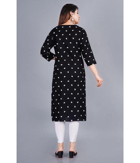 Smien - Black Rayon Women's Straight Kurti ( Pack of 1 ) - None