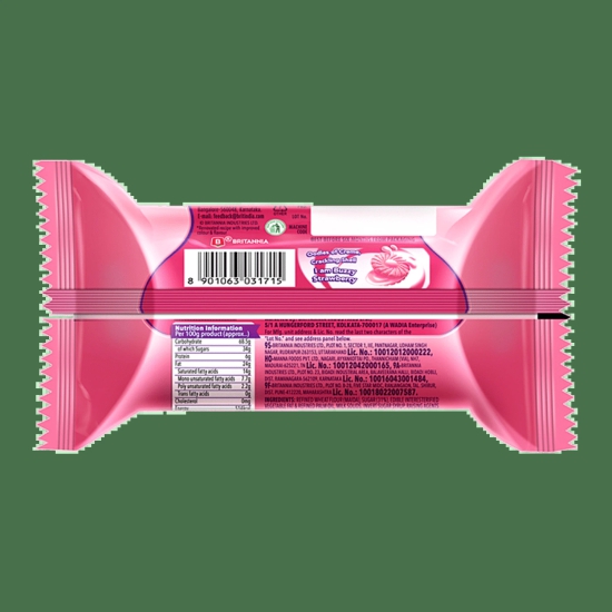 Britannia Treat Strawberry Cream Biscuits, 60 G