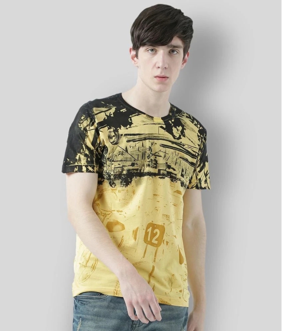 Huetrap - Yellow Cotton Regular Fit Mens T-Shirt ( Pack of 1 ) - None