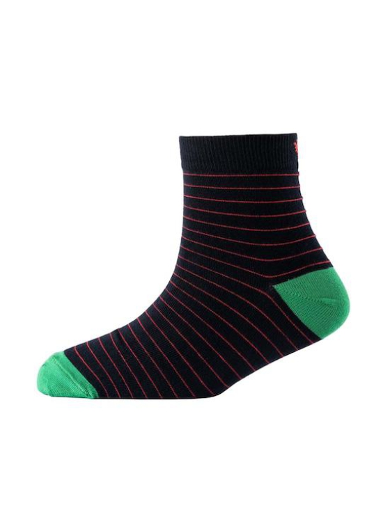 Men Pack Of 2 Striped Cotton Ankle Length Socks