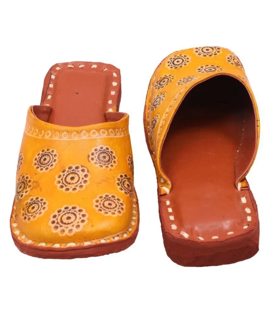 Raj - Yellow Womens Mules - None