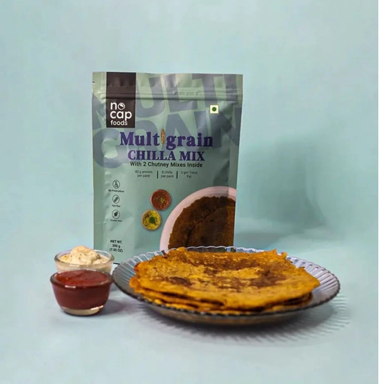 Combo of 5 |Multigrain Chilla Premix 200 gm (1), Millet Jalapeno Chips Box 150 gm (1), Sattu Coffee Hazelnut Shake 220 gm (1), Tomato Chutney Instant Mix 50 gm (1), Coconut Chutney Instant Mix 50 gm