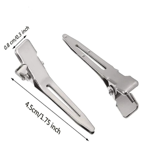 FOK Silver Casual Hair Clip - Silver